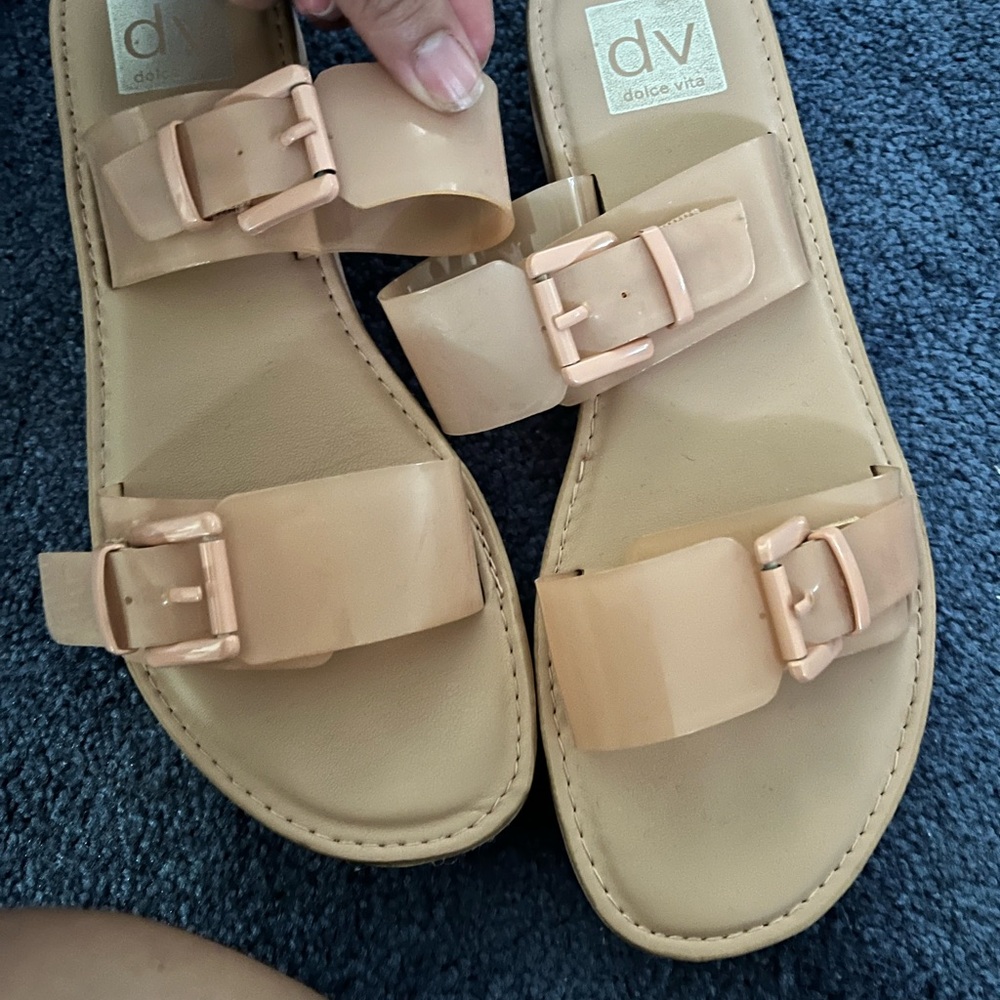 Dolce Vita Nude Buckle Sandals